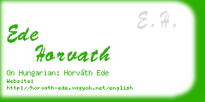 ede horvath business card