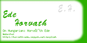 ede horvath business card